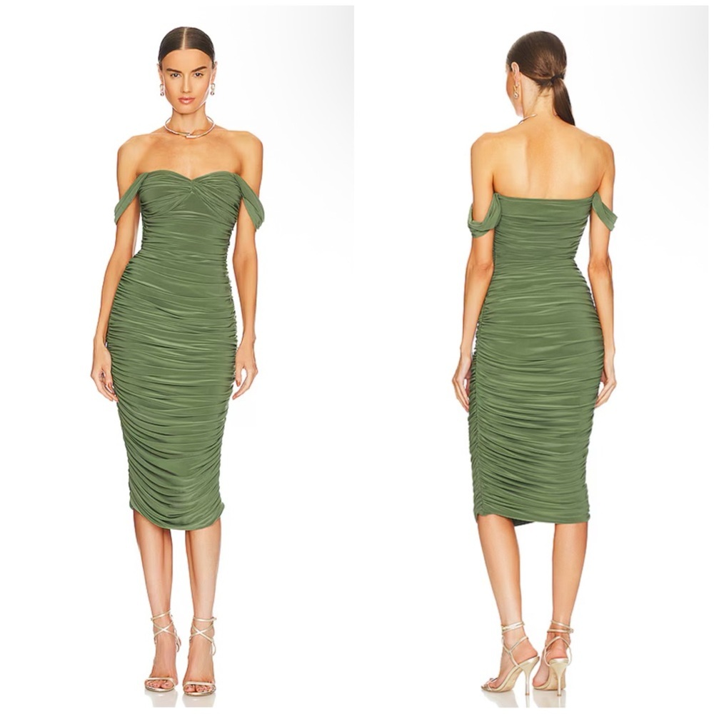 Norma Kamali Walter Midi Dress in Celadon Size S